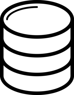 New Database Line Art Illustration Svg, Free Vectors File
